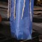 27 1/2" Hanging Blue & Burlap Pumpkin Man Halloween Decoration